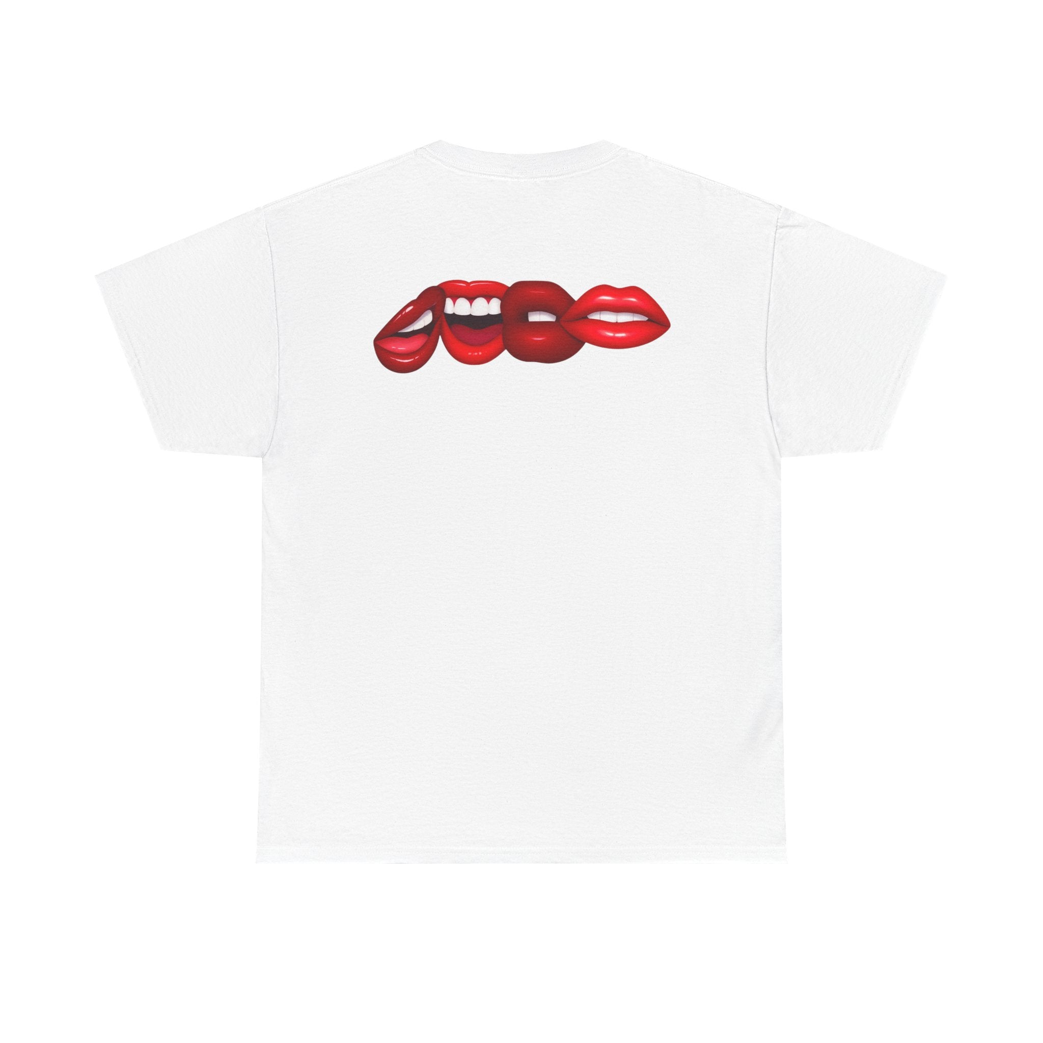 Red Lips Graphic Tee in White