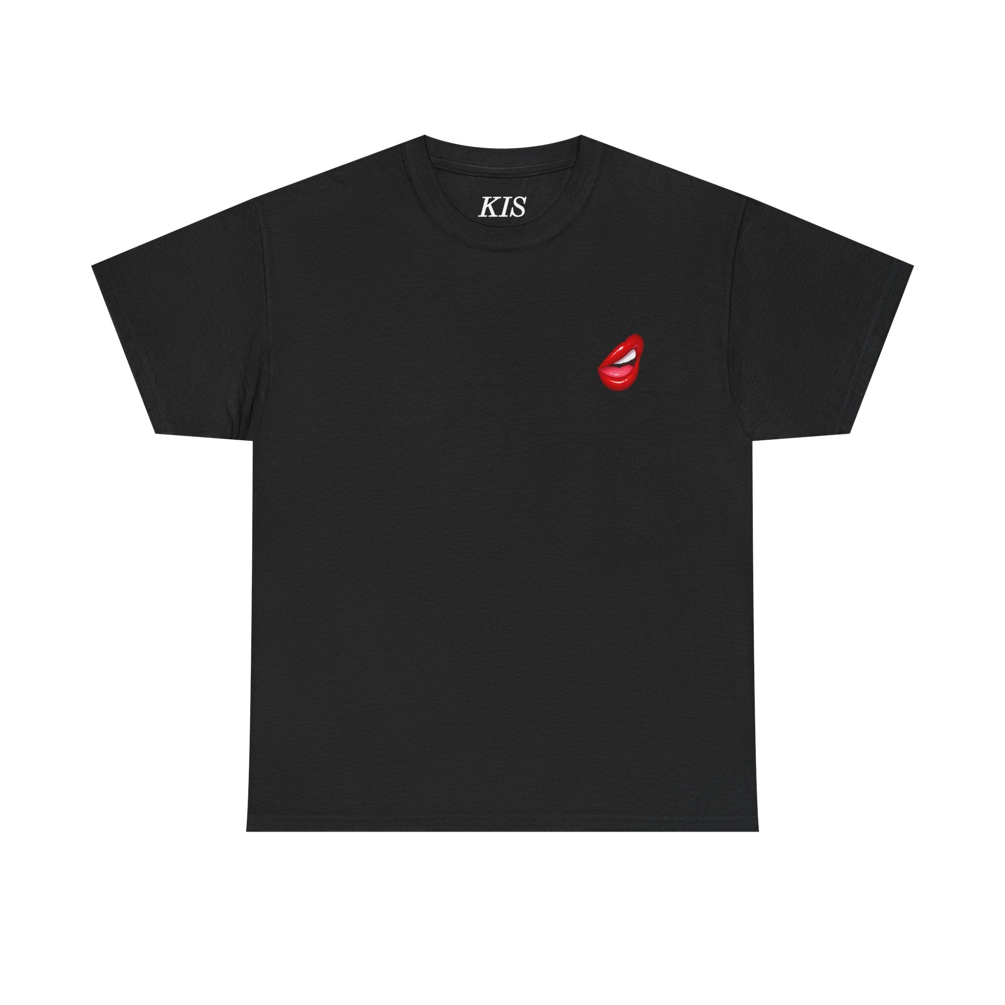 Red Lips Graphic Tee in Black