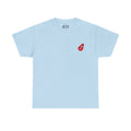 Red Lips Graphic Tee in Blue