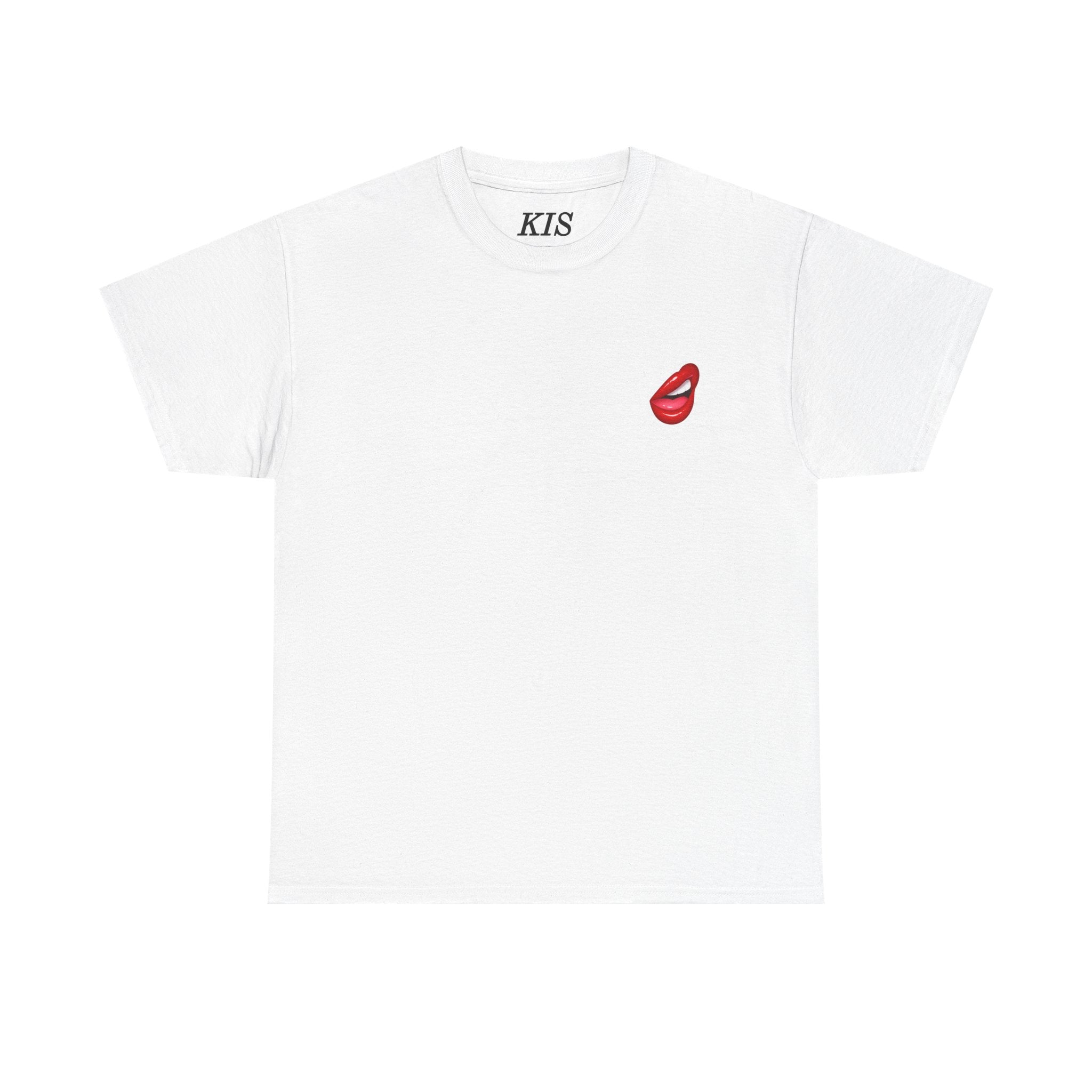 Red Lips Graphic Tee in White