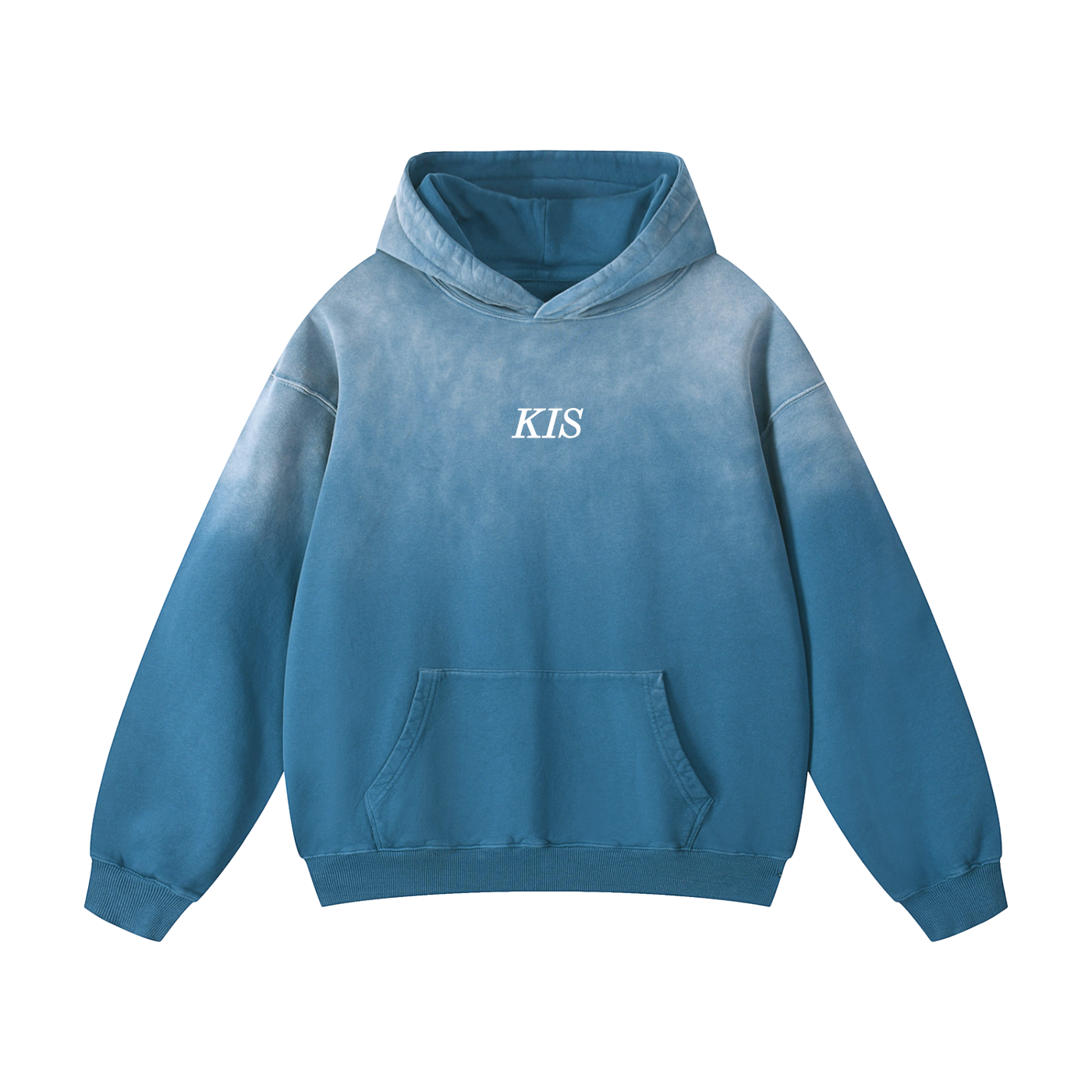 KIS Sunfaded Oversized Hoodie in Blue