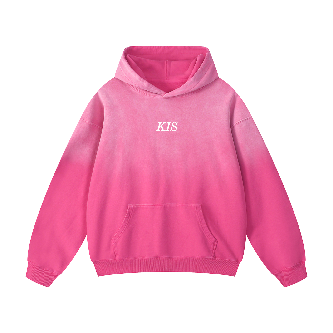 KIS Sunfaded Oversized Hoodie in Pink